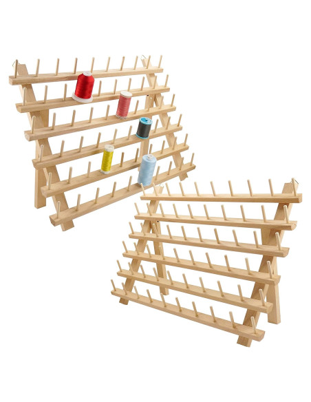 Soporte de Hilo de Madera 2x60 Carretes Nuevo Brothread Soporte de Hilo de Madera 2x60 Carretes Nuevo Brothread