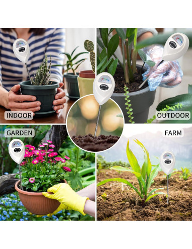 Medidor de Humedad ONEDONE para Suelo de Plantas - 25.4 cm