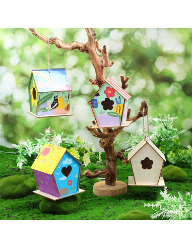 48 Kits de Casas para Pájaros de Madera DIY DoubleFill 11 cm