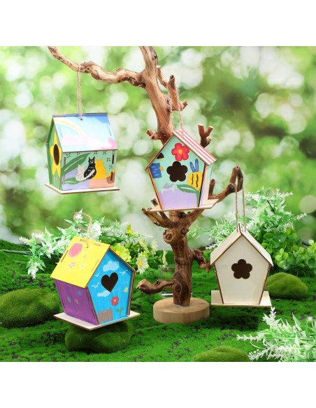 48 Kits de Casas para Pájaros de Madera DIY DoubleFill 11 cm
