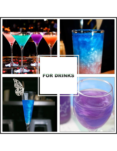 Brillo Comestible para Bebidas ERCorArt - 12 Colores 4g