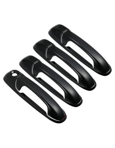 Cubierta de Manija de Puerta Exterior X AUTOHAUX 4 Piezas ABS Negro