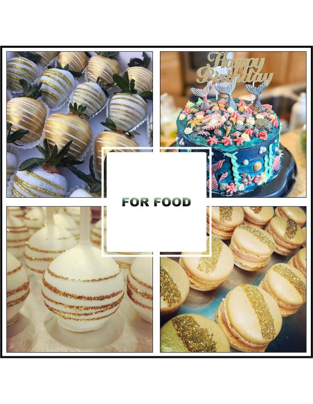 Brillo Comestible para Bebidas ERCorArt - 12 Colores 4g