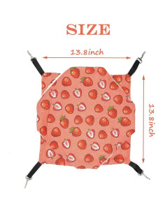 Hamaca Colgante para Mascotas LEFTSTARER Fresa 35.1cm x 35.1cm 2