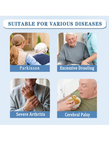 Paquete de 2 Baberos de Silicona Ajustables para Adultos