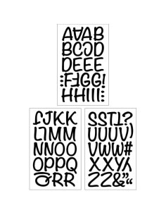 Letras de Transferencia de Calor S.E.I para Camisetas 4.45 cm Negras 2