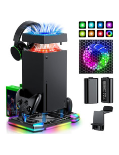 Estación de Carga y Ventilador RGB Auarte para Xbox Series X