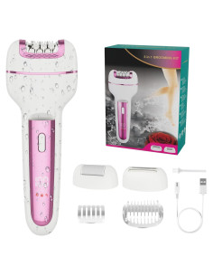 Epilador 3 en 1 Ourcec Rosa - Afeitadora y Removedor de Callos