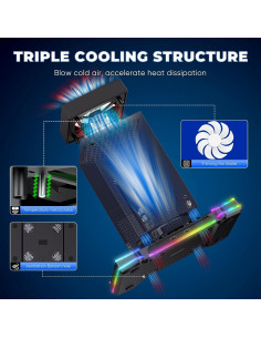 Estación de Carga y Ventilador RGB Auarte para Xbox Series X 2