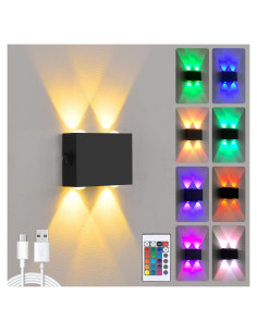 Aplique de Pared RGB ANKBOY Recargable 4000mAh Control Remoto