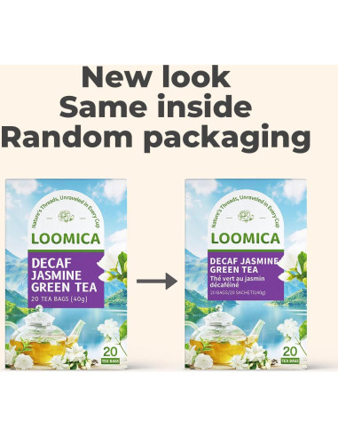 Té Verde Jazmín Descafeinado Loomica - 20 Bolsitas Suaves