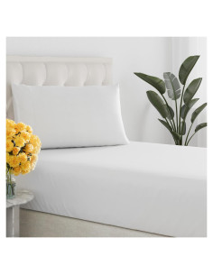 Juego de Sábanas Twin Sleepy Town - 2 Piezas Microfibra Blanco