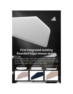 Patines de Ratón HOTLINEGAMES 3.0 Plus PTFE Blanco 0.7mm 2