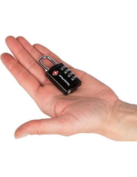 Candado de Equipaje TSA TravelMore Negro - Combinación 4 Dígitos