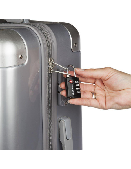 Candado de Equipaje TSA TravelMore Negro - Combinación 4 Dígitos