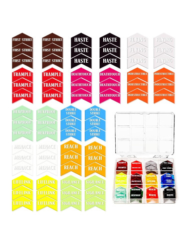 72 Contadores de Palabras Clave MTG PUGED con Caja Transparente