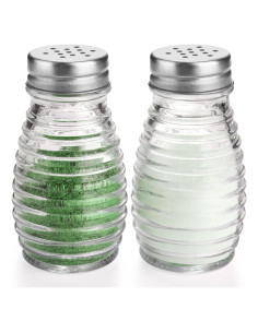 Juego de Salero y Pimentero Ovalado DWTS de Vidrio