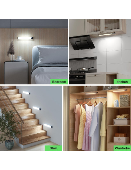 Luces Bajo Gabinete Lightbiz A300 Recargables con Sensor 3x Luces Bajo Gabinete Lightbiz A300 Recargables con Sensor 3x