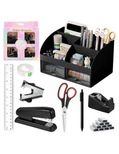 Organizador de Escritorio COMFYROOM Negro con 10 Accesorios