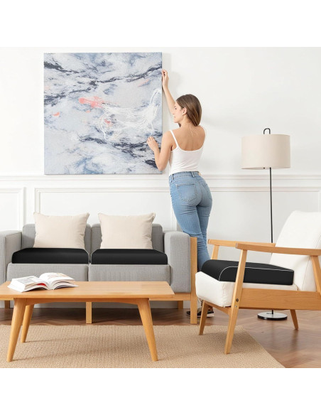 Cojín Viscoelástico SweetSlubr Grande Negro para Silla de Oficina