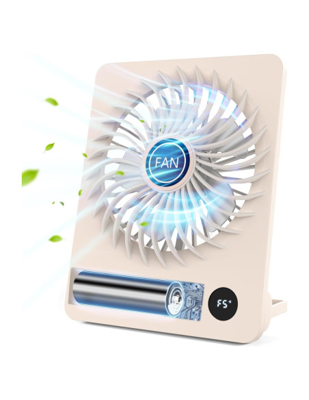 Ventilador de Escritorio Tertan X20 Recargable 1800mAh Beige