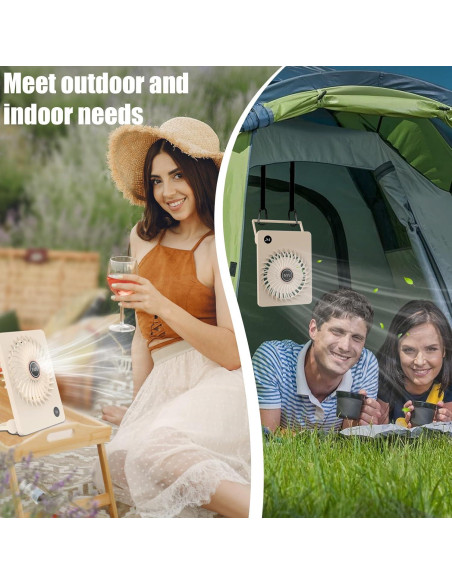 Ventilador de Escritorio Tertan X20 Recargable 1800mAh Beige