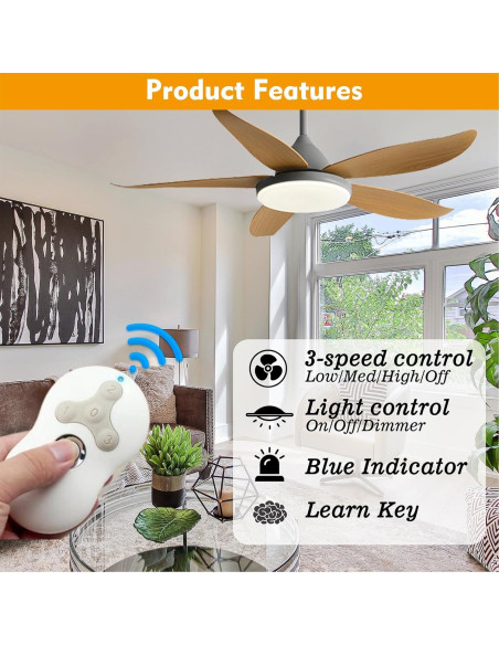 Control Remoto Universal para Ventilador de Techo Breeze Bay RC-5T