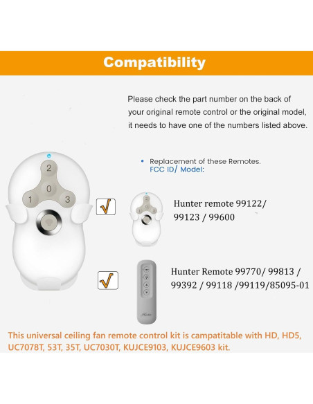 Control Remoto Universal para Ventilador de Techo Breeze Bay RC-5T