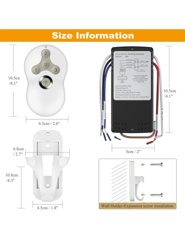 Control Remoto Universal para Ventilador de Techo Breeze Bay RC-5T