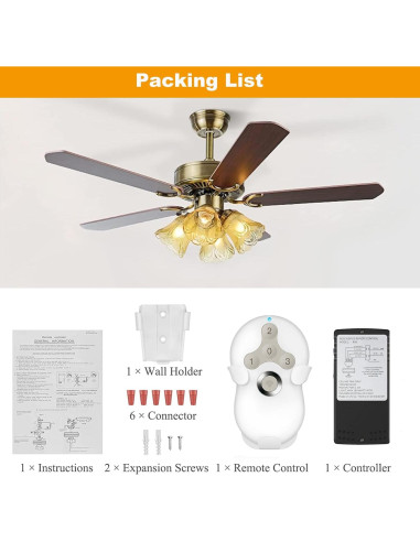 Control Remoto Universal para Ventilador de Techo Breeze Bay RC-5T