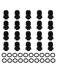 Lilaly 50 Pcs Juntas de Cable Gland Impermeables PG7