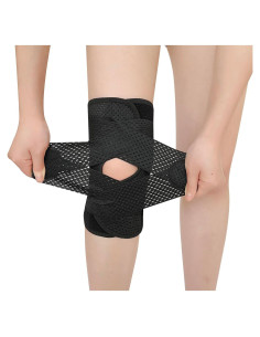 Freno de Rodilla SUJAYU Ajustable con Estabilizadores - Negro M