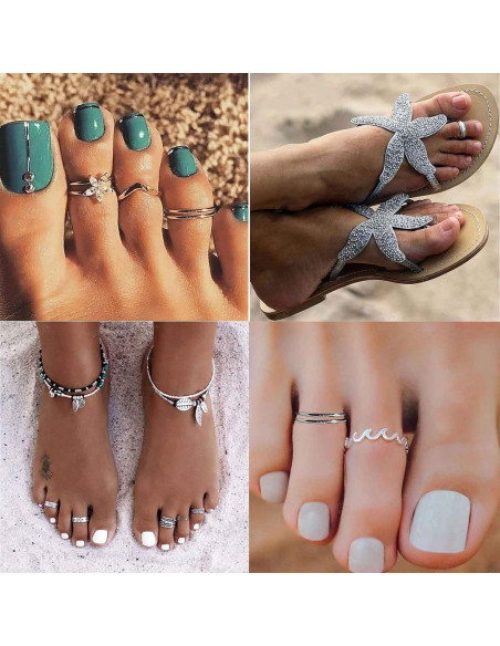 Anillo Abierto de Plata Esterlina 925 Ajustable para Mujeres