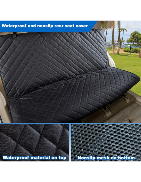 Protector de Asiento de Coche VIEWPETS Universal Impermeable Negro