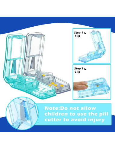 Cortador de Pastillas Portátil Nuanchu 6 Piezas 9x4x3 cm