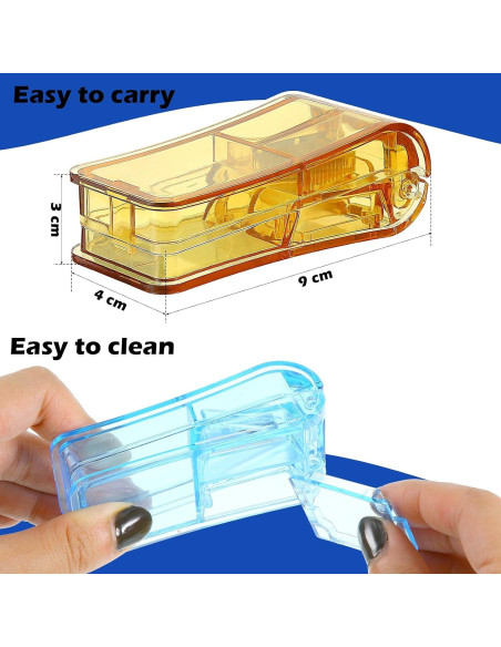 Cortador de Pastillas Portátil Nuanchu 6 Piezas 9x4x3 cm