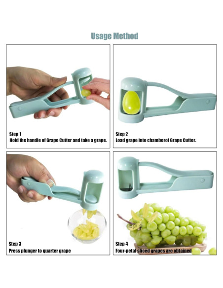 Cortador de Frutas Ergonómico Jingmiao para Niños - Azul