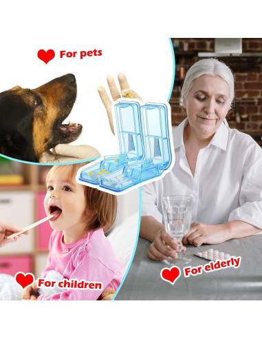 Cortador de Pastillas Portátil Nuanchu 6 Piezas 9x4x3 cm