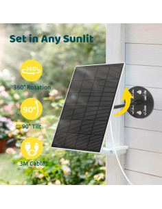 Panel Solar NETVUE 3W para Cámara de Comedero de Aves 2