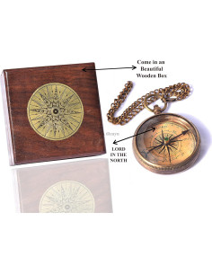 Brújula de Latón Antiguo TA dizayn con Proverbios 3:5-6 2