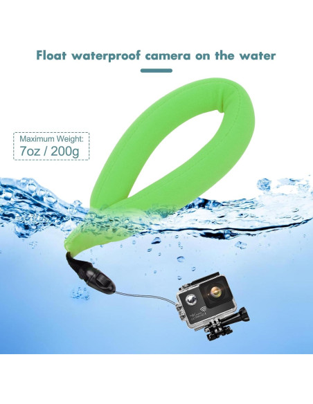 4 Correas Flotantes Neopreno para Cámara Impermeable Verde