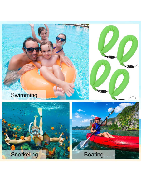 4 Correas Flotantes Neopreno para Cámara Impermeable Verde