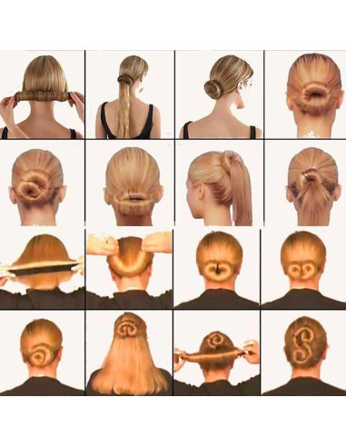 Fabricante de Moño LHAAAYF Negro 3 Pcs - Herramienta Profesional