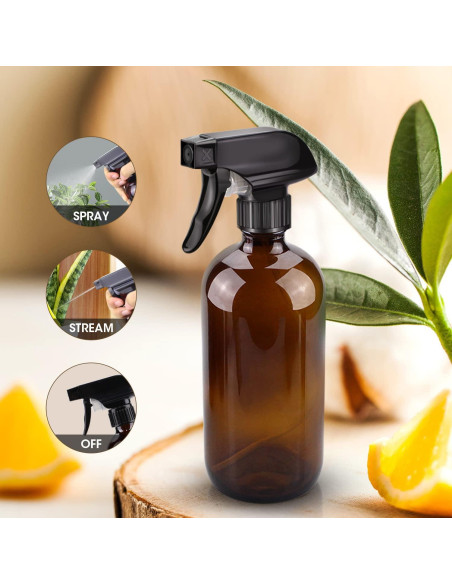 Botella de Spray de Vidrio Ámbar Wedama 480ml Ajustable