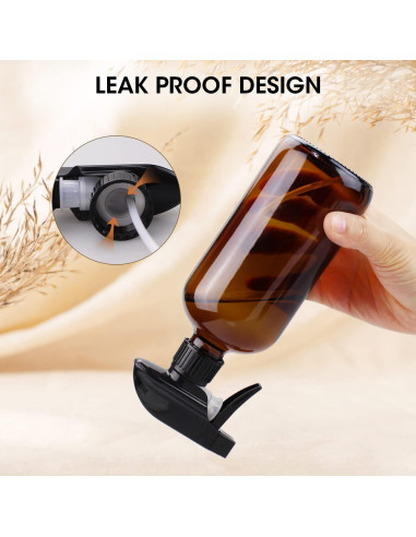 Botella de Spray de Vidrio Ámbar Wedama 480ml Ajustable