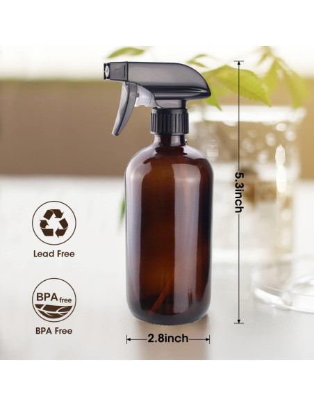 Botella de Spray de Vidrio Ámbar Wedama 480ml Ajustable