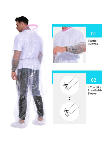 Conjunto de Impermeables Desechables 2 Paquetes Talla Grande