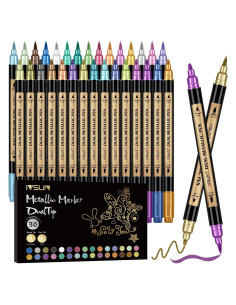 Marcadores Metálicos Ivsun 30 Colores Doble Punta 298g