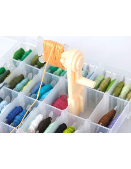 200 Bobinas de Plástico con Enrollador Sympabasic para Bordado