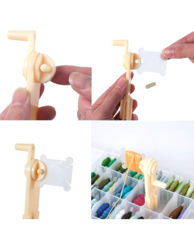 200 Bobinas de Plástico con Enrollador Sympabasic para Bordado